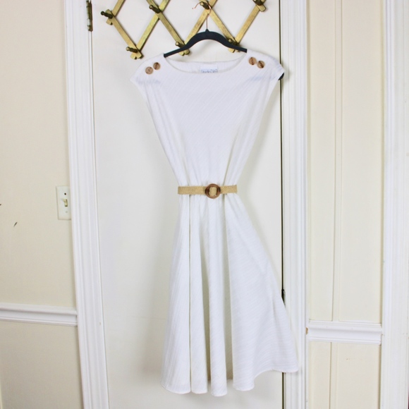 Vintage white linen dress Outlet